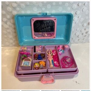 Vintage 90s 💖🧚‍♀️Tinkerbell Red Box Pastel Organizer Case bundle